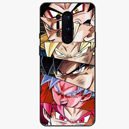 Anime Character Glass Case showing flat back view with vibrant anime artwork and glossy glass finish.