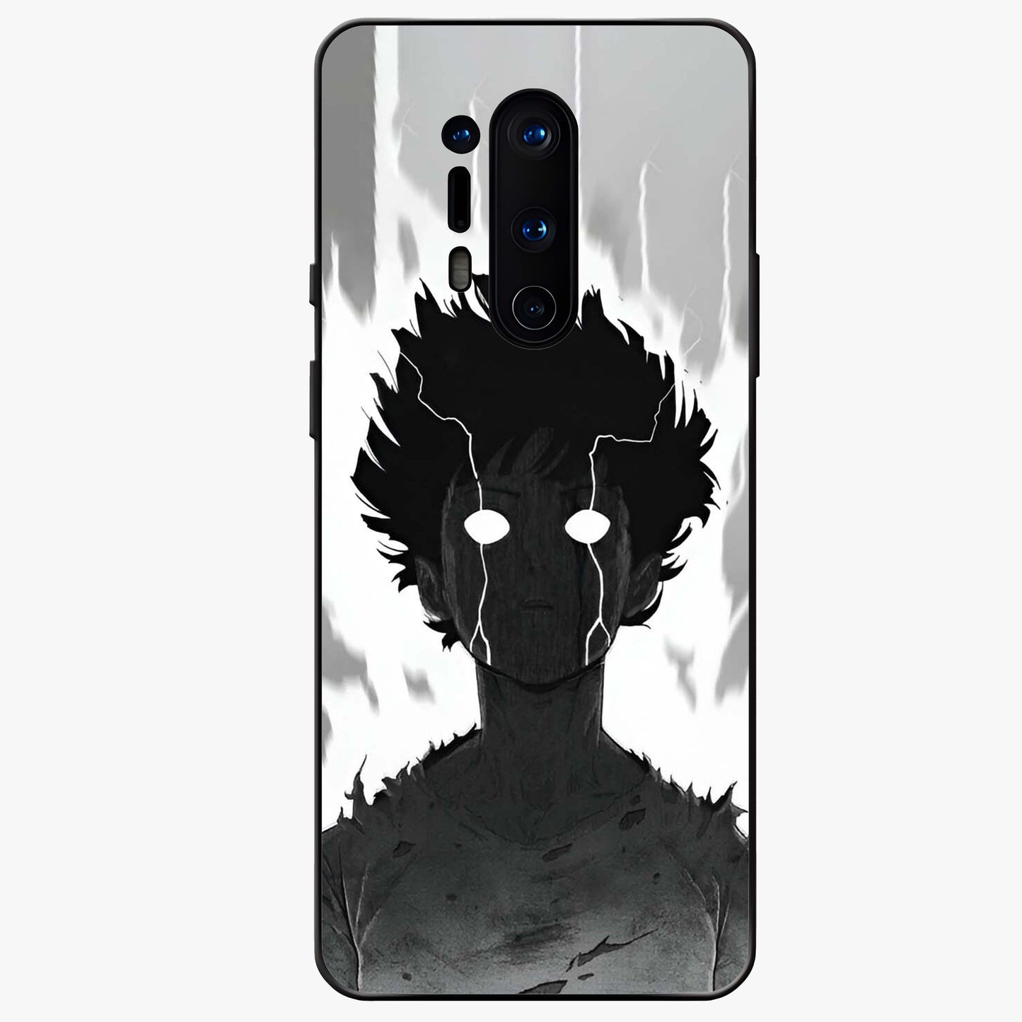Awakened Inner Rage Glass Case showing flat back view with intense artistic artwork and glossy glass finish.