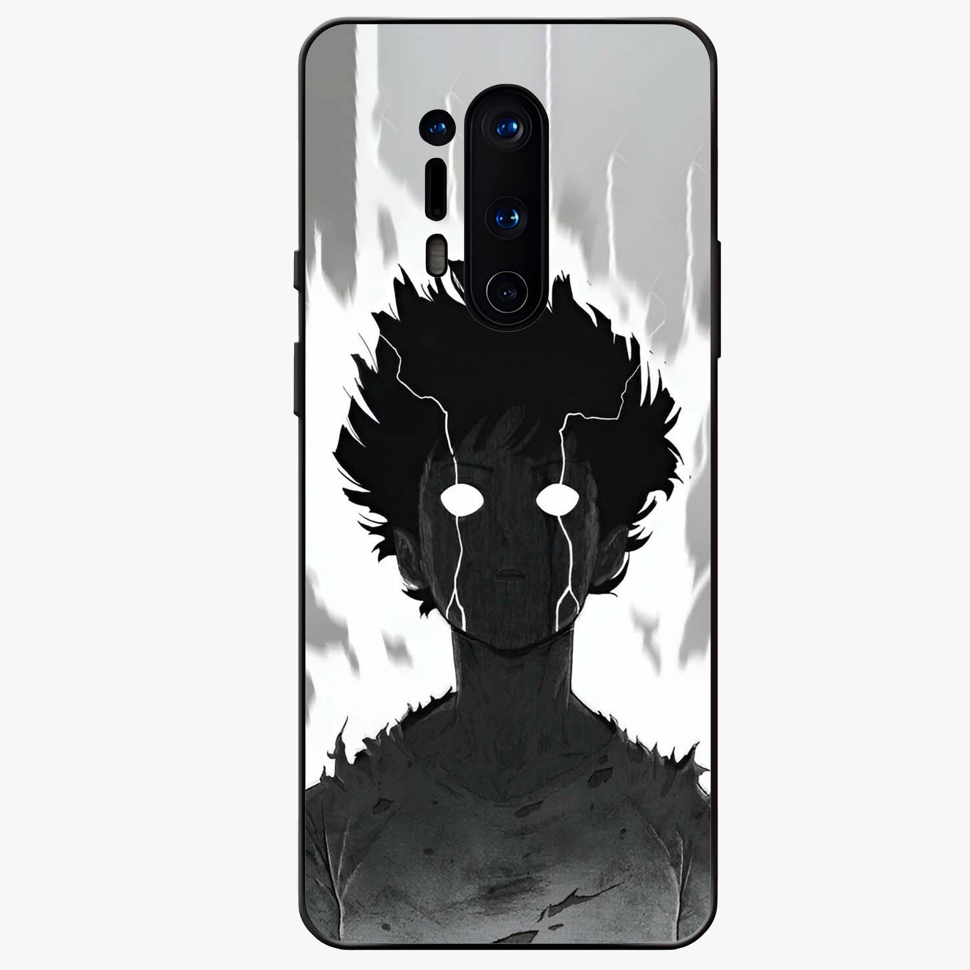 Awakened Inner Rage Glass Case showing flat back view with intense artistic artwork and glossy glass finish.