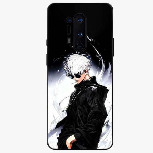 Limitless Shadow King Glass Case showing flat back view with powerful shadow warrior artwork and glossy glass finish.