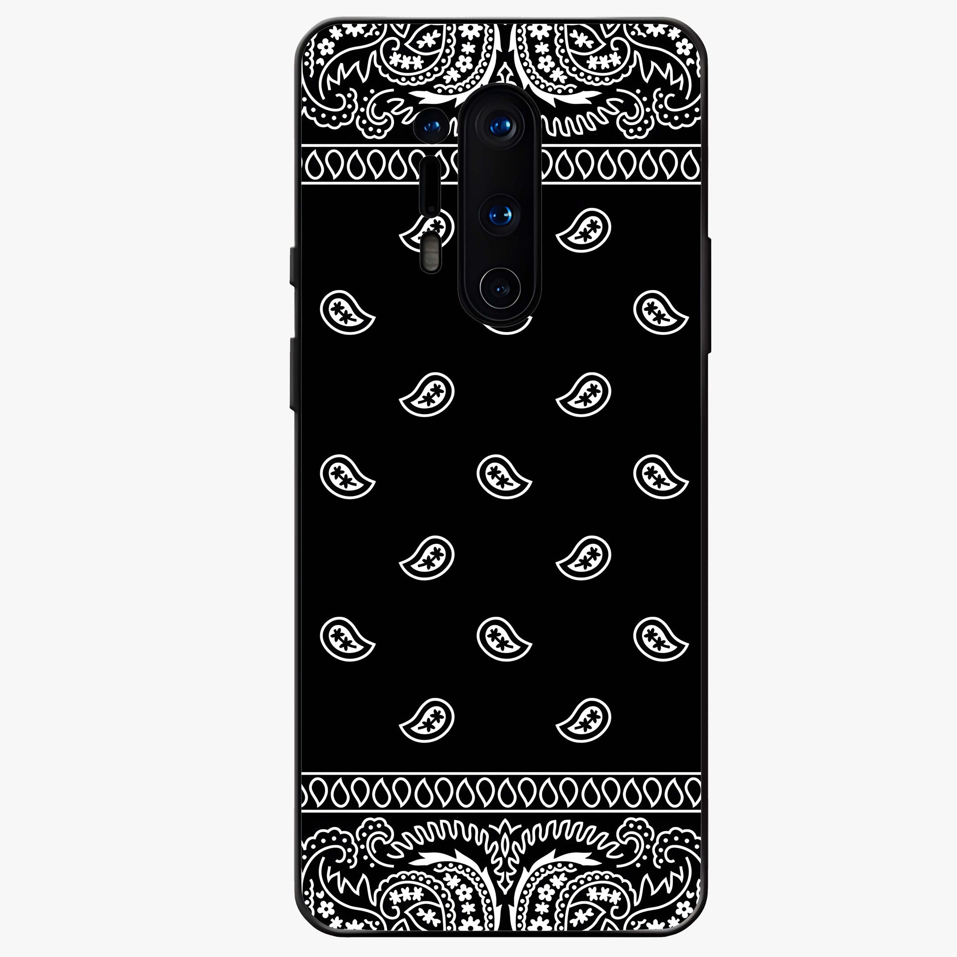 Retro Rebel Threads Glass Case showing flat back view with vintage street style artwork and glossy glass finish.