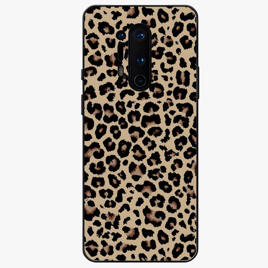 Savage Chic Pattern Glass Case showing flat back view with stylish patterned artwork and glossy glass finish.