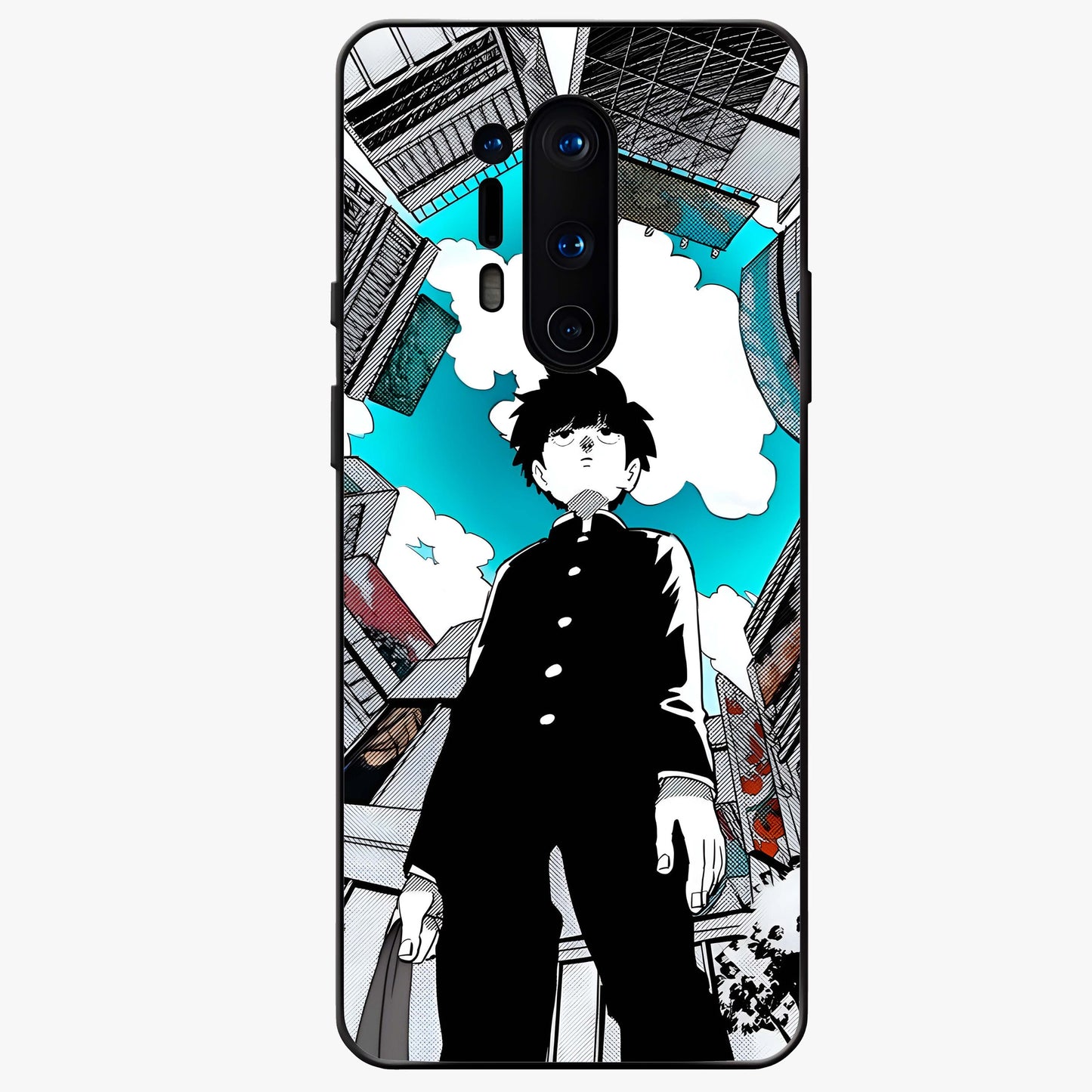 Silent Psychic Awakening Glass Case showing flat back view with mystical psychic themed artwork and glossy glass finish.