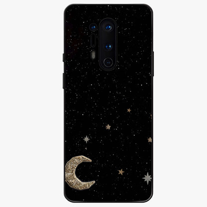 Twinkle Star With Half Moon Glass Case showing flat back view with star and half moon artwork and glossy glass finish.