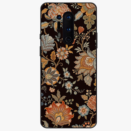 Vintage Floral Dream Glass Case showing flat back view with classic floral artwork and glossy glass finish.
