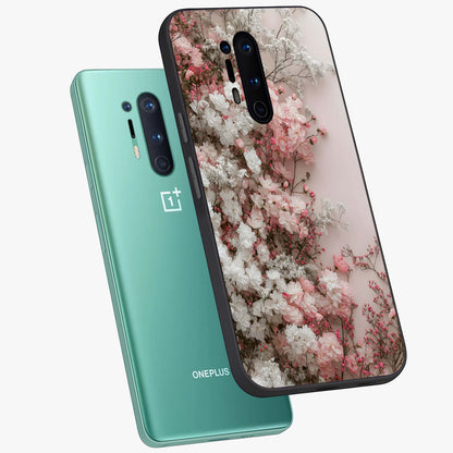 Blush Blossom Cloud Glass Case displayed in angled mockup highlighting soft cloud and blossom design with pastel aesthetic.