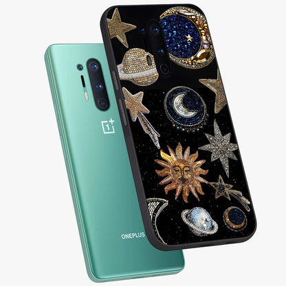 Celestial Gem Constellations Glass Case displayed in angled mockup highlighting gemstone inspired constellation design.