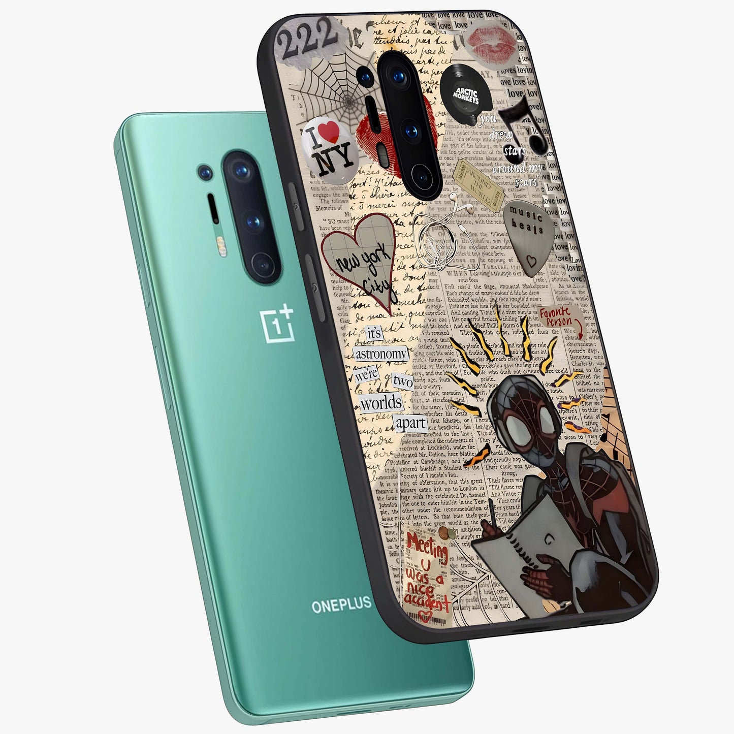 City Dream Sketch Glass Case displayed in angled mockup highlighting minimal city illustration with aesthetic sketch style.
