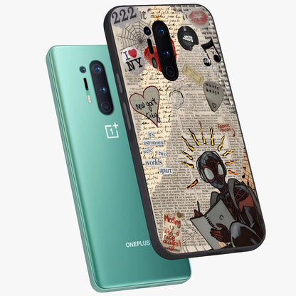 City Dream Sketch Glass Case displayed in angled mockup highlighting minimal city illustration with aesthetic sketch style.