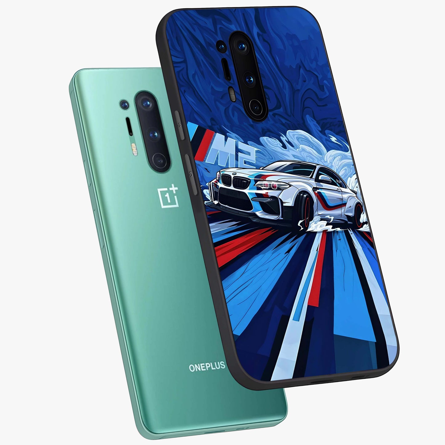 Drift Power Rush Glass Case displayed in angled mockup highlighting powerful drift car design with sporty aesthetic style.