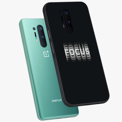 Focus Mode On Glass Case displayed in angled mockup highlighting clean minimal text artwork with modern aesthetic style.