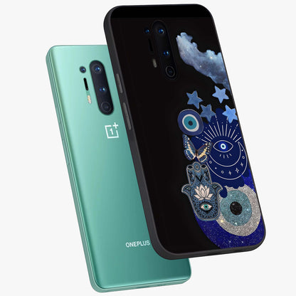 Galactic Charm Cluster Glass Case displayed in angled mockup highlighting luminous galaxy inspired design with dreamy aesthetic.