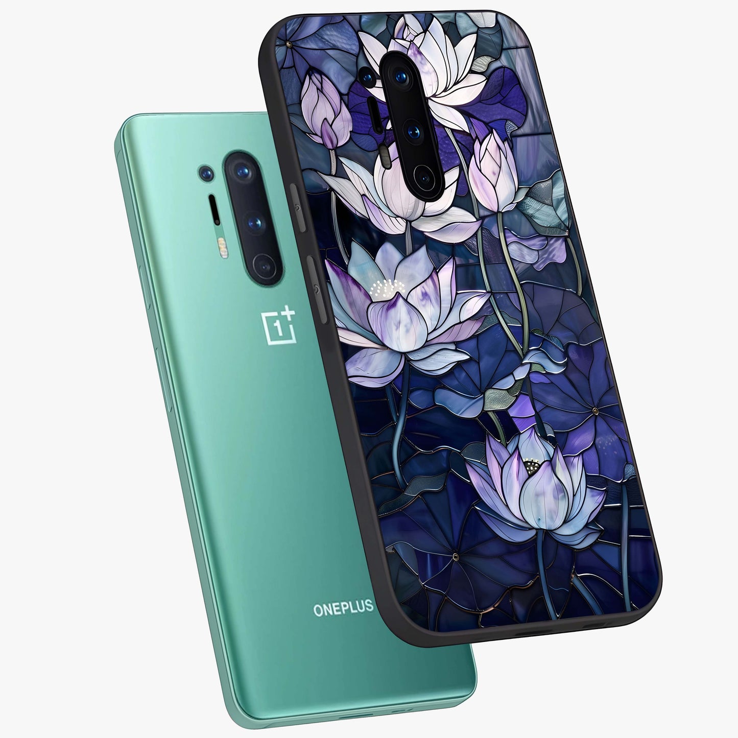 Gloss Petal Rush Glass Case displayed in angled mockup highlighting vibrant petal design with elegant floral aesthetic.