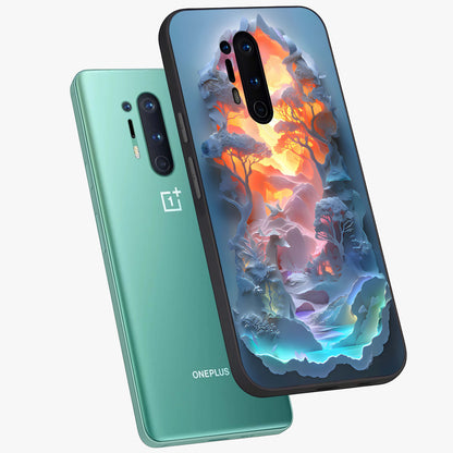 Glow Forest Portal Glass Case displayed in angled mockup highlighting mystical forest design with magical glowing aesthetic.
