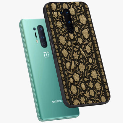 Golden Evil Eye Mandala Glass Case displayed in angled mockup highlighting protective evil eye symbol with golden mandala design.