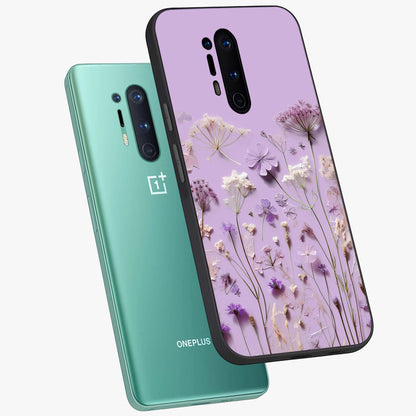 Lavender Blossom Dream Glass Case displayed in angled mockup highlighting dreamy lavender flower design with calming aesthetic style.