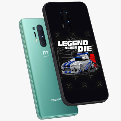 Midnight Racing Legacy Glass Case displayed in angled mockup highlighting dynamic automotive design with bold midnight aesthetic.