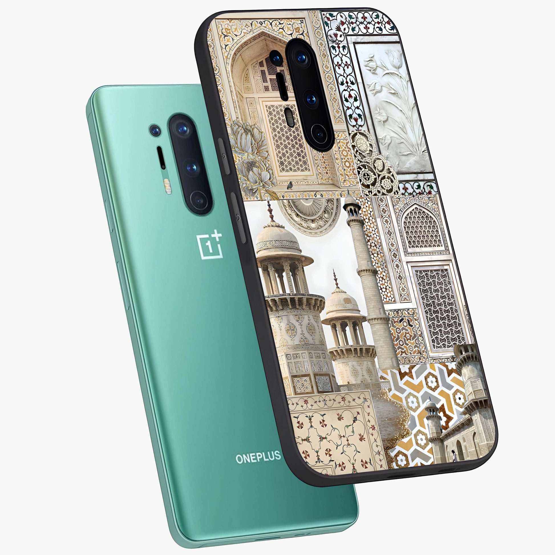 Mughal Marble Legacy Glass Case displayed in angled mockup highlighting elegant heritage marble artwork with royal aesthetic.