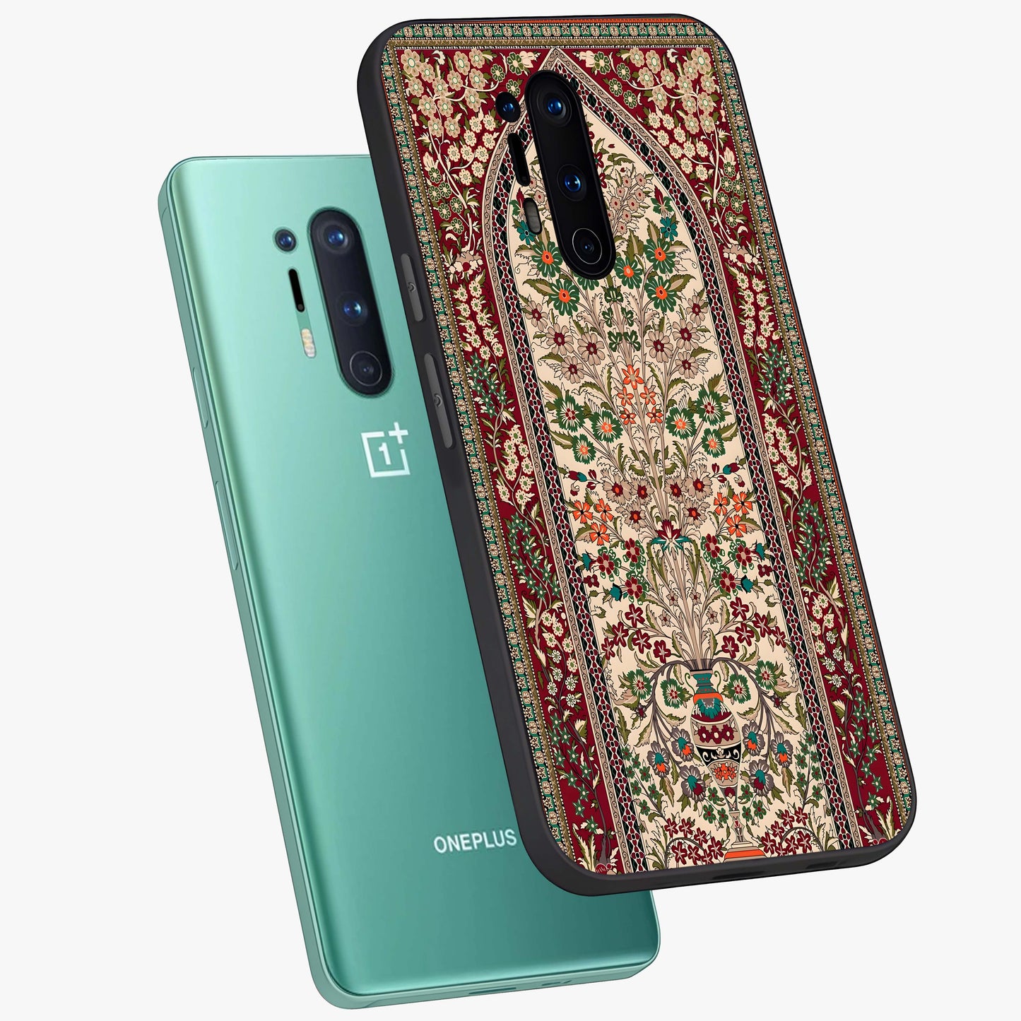 Persian Inspired Glass Case displayed in angled mockup highlighting intricate traditional design with elegant cultural aesthetic.