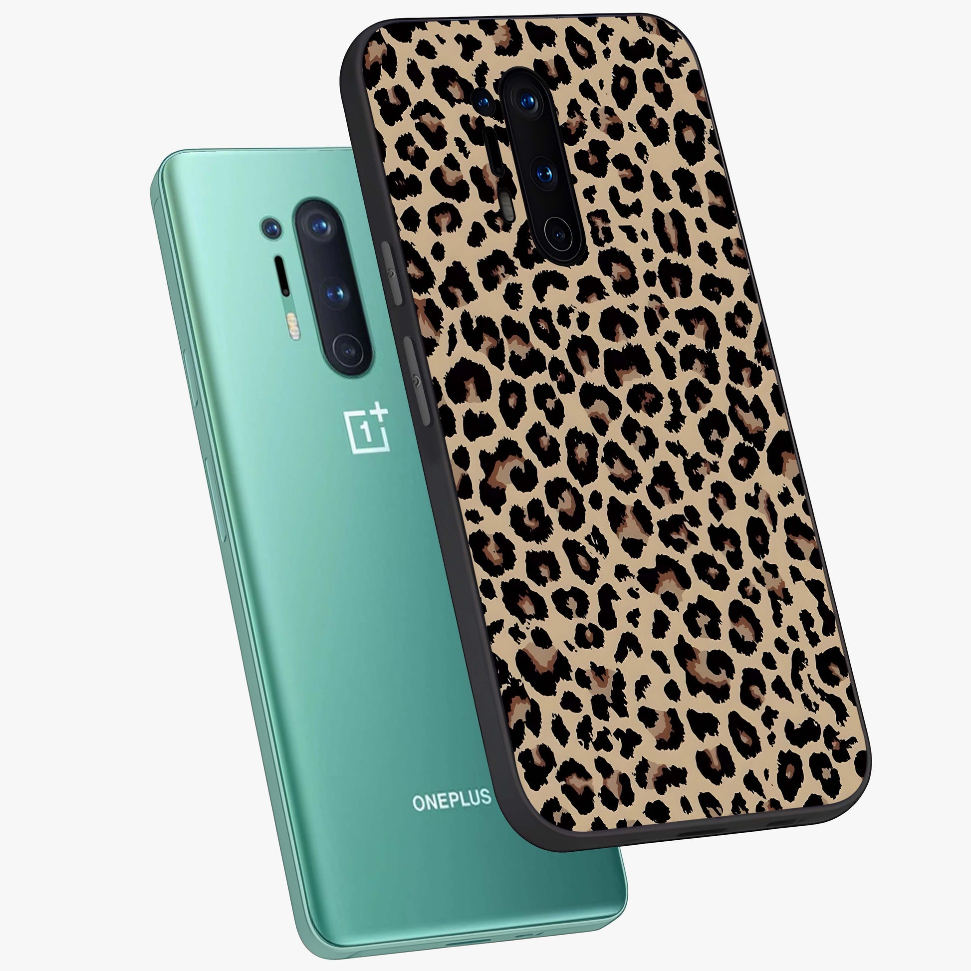 Savage Chic Pattern Glass Case displayed in angled mockup highlighting bold fashion inspired design with chic aesthetic.