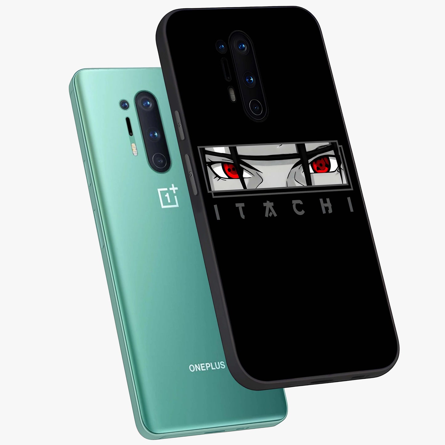 Scarlet Gaze Dominance Glass Case displayed in angled mockup highlighting intense visual design with bold scarlet aesthetic.