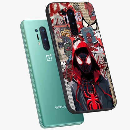 Spider Collage Street Glass Case displayed in angled mockup highlighting dynamic street style collage design with comic aesthetic.