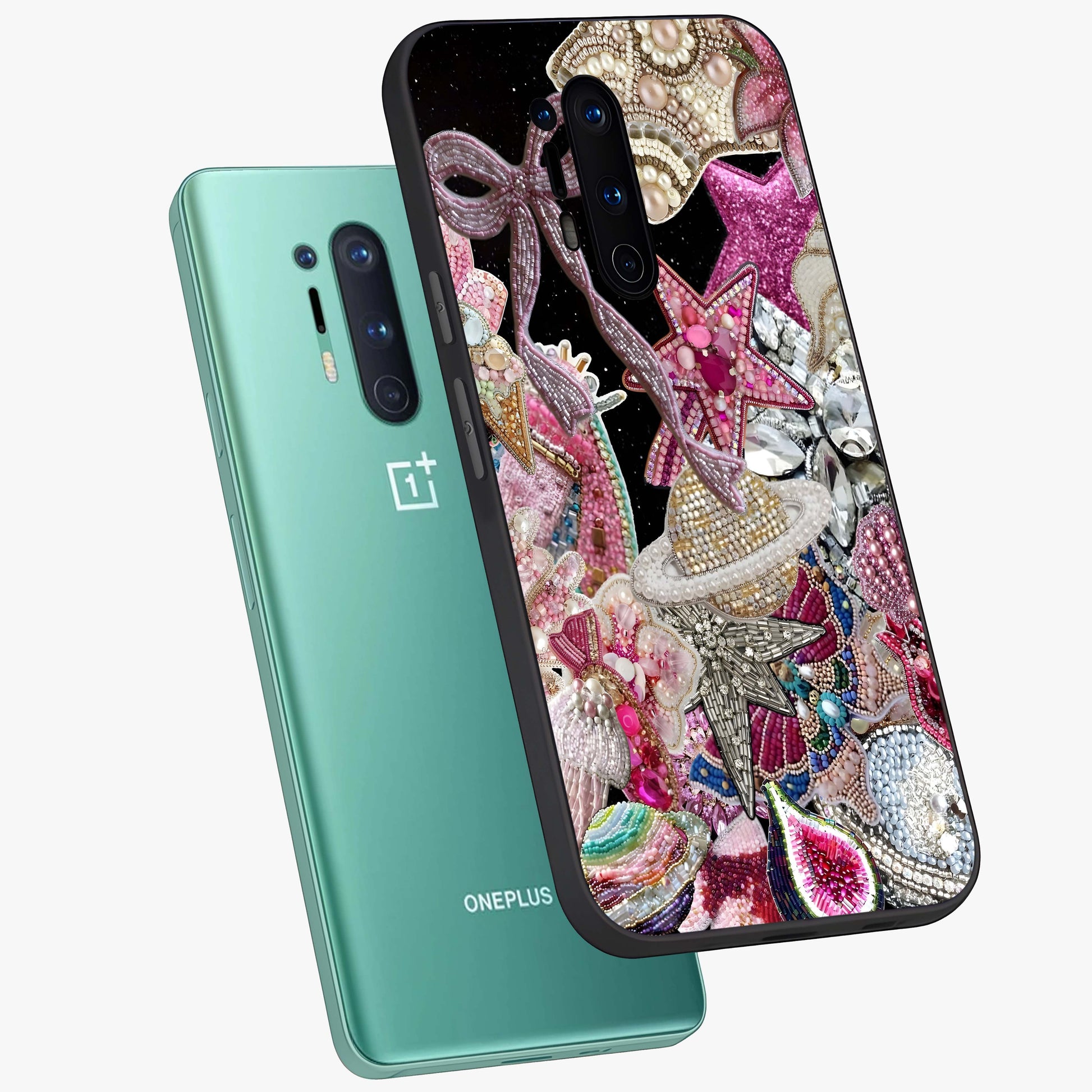 Starlit Jewel Dream Glass Case displayed in angled mockup highlighting glowing celestial jewel design with dreamy aesthetic.