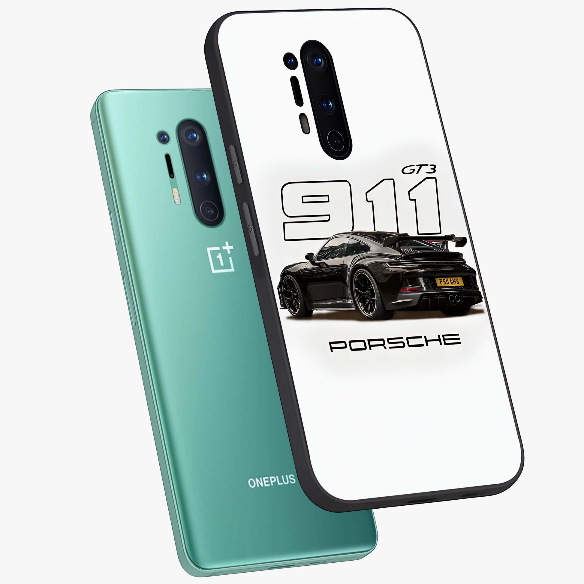 Turbo Legacy Icon Glass Case displayed in angled mockup highlighting dynamic automotive design with performance aesthetic.