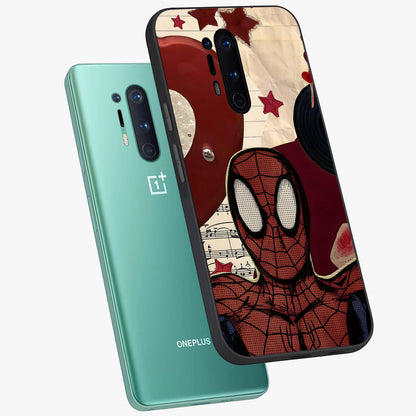 Web Warrior Vibes Glass Case displayed in angled mockup highlighting dynamic web design with comic style aesthetic.