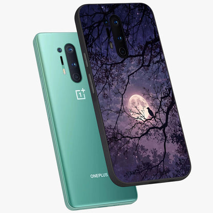 Whispering Moon Silence Glass Case displayed in angled mockup highlighting calm lunar design with dreamy night aesthetic.