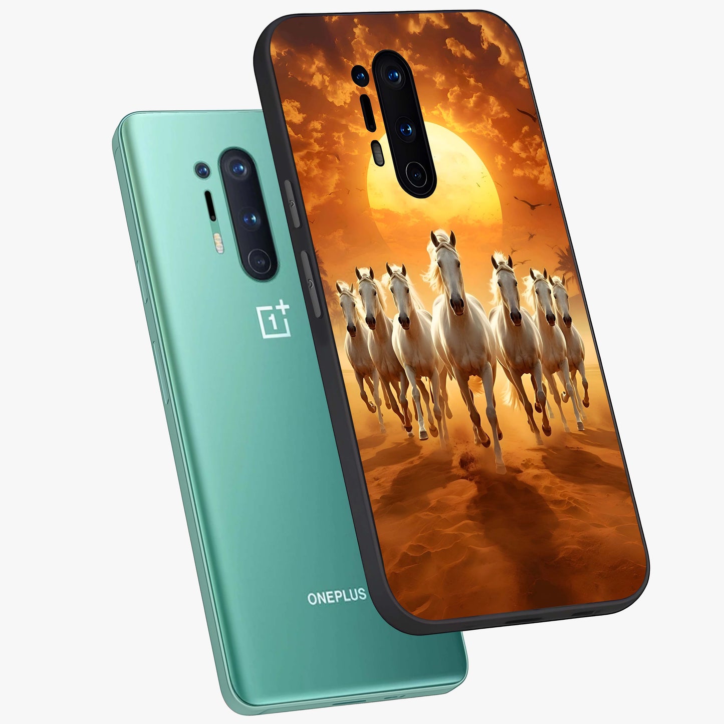 Wild Sunset Majesty Glass Case displayed in angled mockup highlighting vibrant sunset sky design with scenic aesthetic.