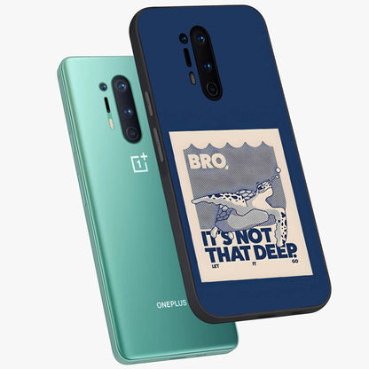 Worry Less Swim Glass Case displayed in angled mockup highlighting fun typography design with relaxed aesthetic style.