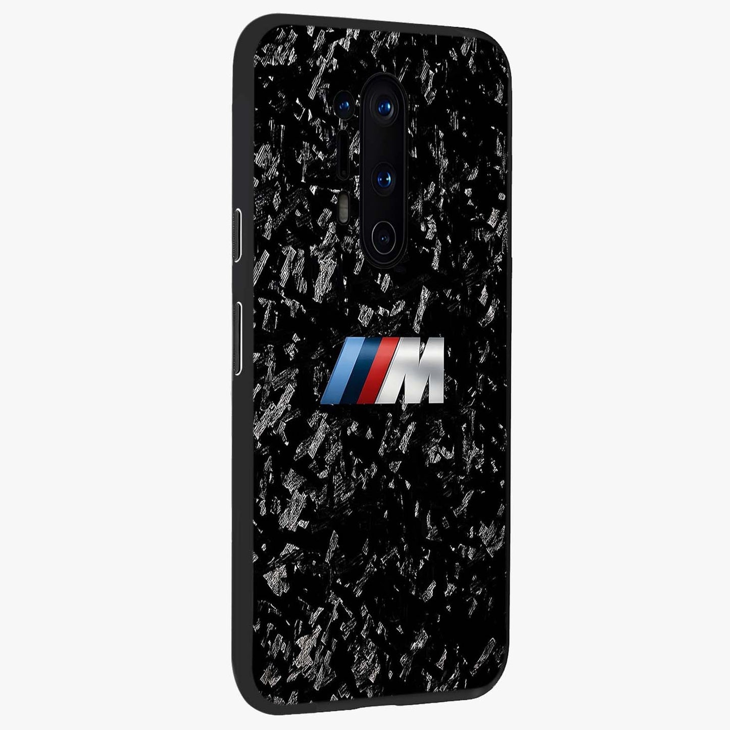Carbon Speed Mark Glass Case upright view showcasing modern carbon speed graphic with bold automotive theme.