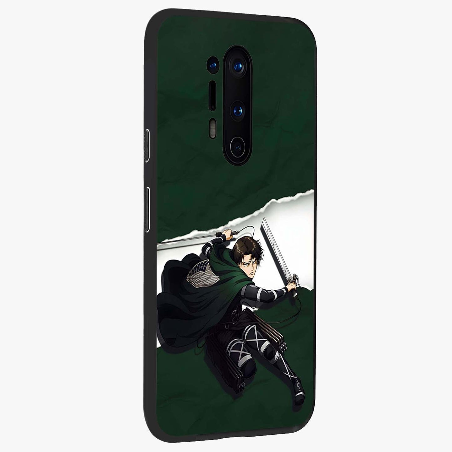 Emerald War Vanguard Glass Case upright view showcasing dramatic warrior artwork with bold fantasy theme.
