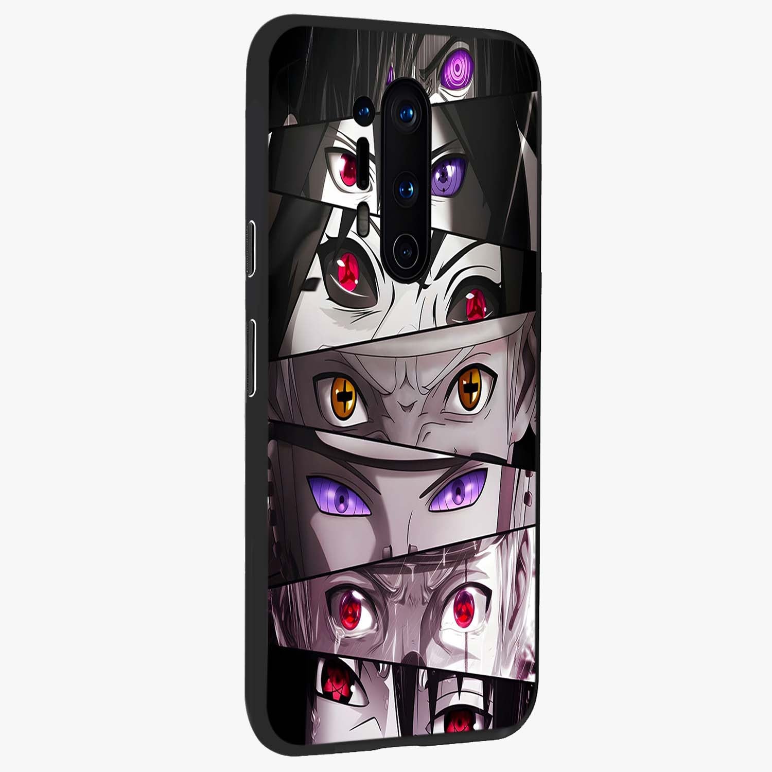 Eyes of Destiny Glass Case upright view showcasing symbolic eye artwork with dramatic artistic theme.
