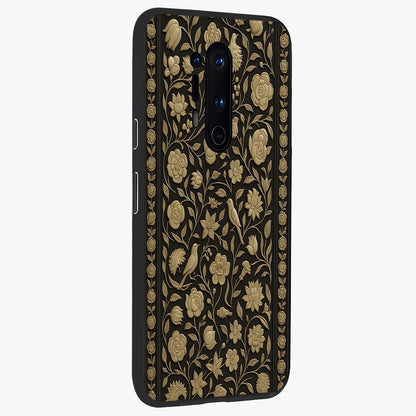 Golden Evil Eye Mandala Glass Case upright view showcasing decorative evil eye mandala artwork with spiritual aesthetic style.