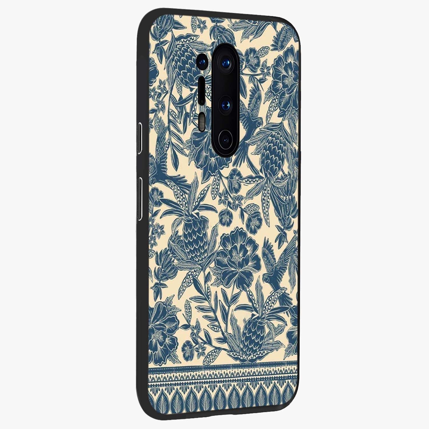 Heirloom Wild Bloom Glass Case upright view showcasing delicate wildflower artwork with timeless floral theme.