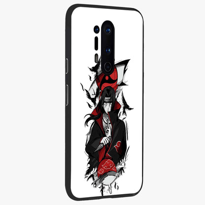 Itachi Limited Edition Naruto Anime Glass Case upright view showcasing intense anime artwork with powerful character theme.