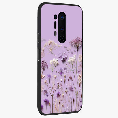Lavender Blossom Dream Glass Case upright view showcasing delicate lavender blossom artwork with peaceful floral theme.