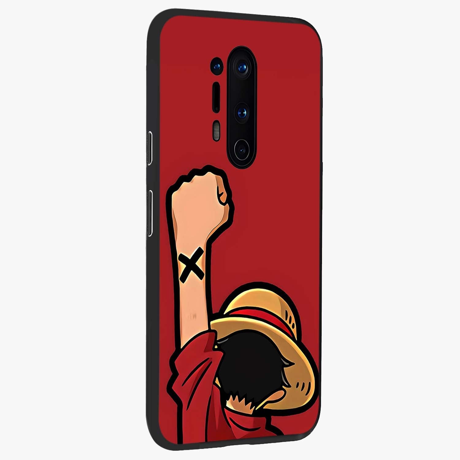 Luffy X Spirit Glass Case upright view showcasing striking anime artwork with adventurous character theme.
