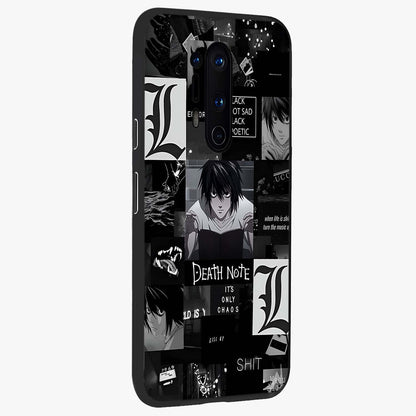 Midnight Chaos Mind Glass Case upright view showcasing expressive abstract artwork with bold dark theme.
