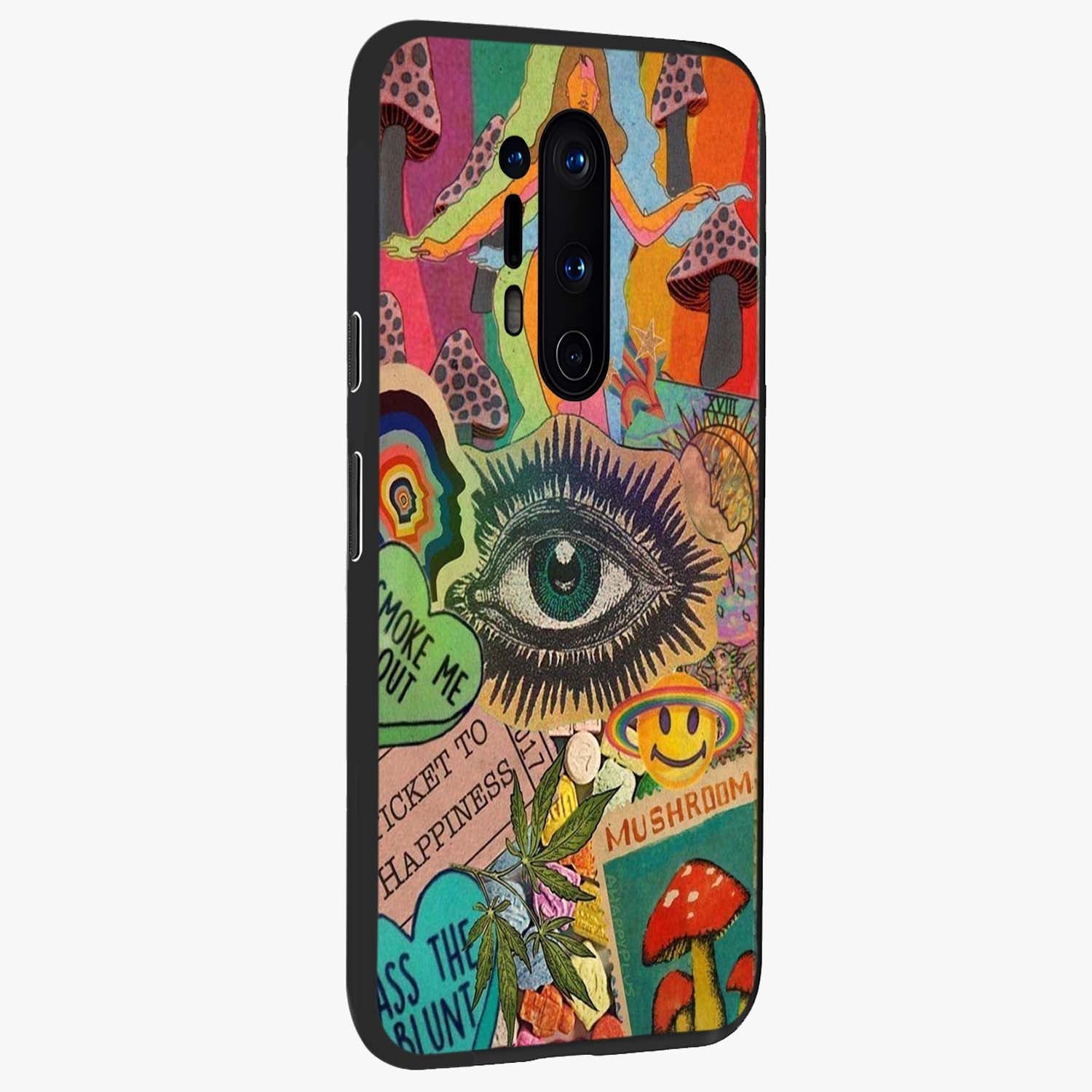 Mystic Eye Wonderland Glass Case upright view showcasing symbolic eye artwork with mysterious fantasy theme.