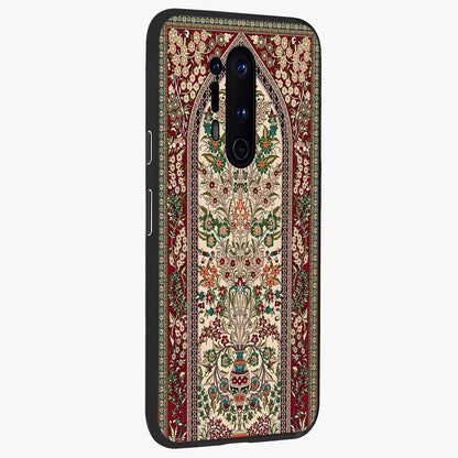 Persian Inspired Glass Case upright view showcasing decorative Persian artwork with rich heritage theme.