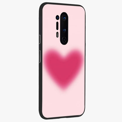 Pink Aura Heart Glass Case upright view showcasing romantic heart artwork with soft pastel theme.