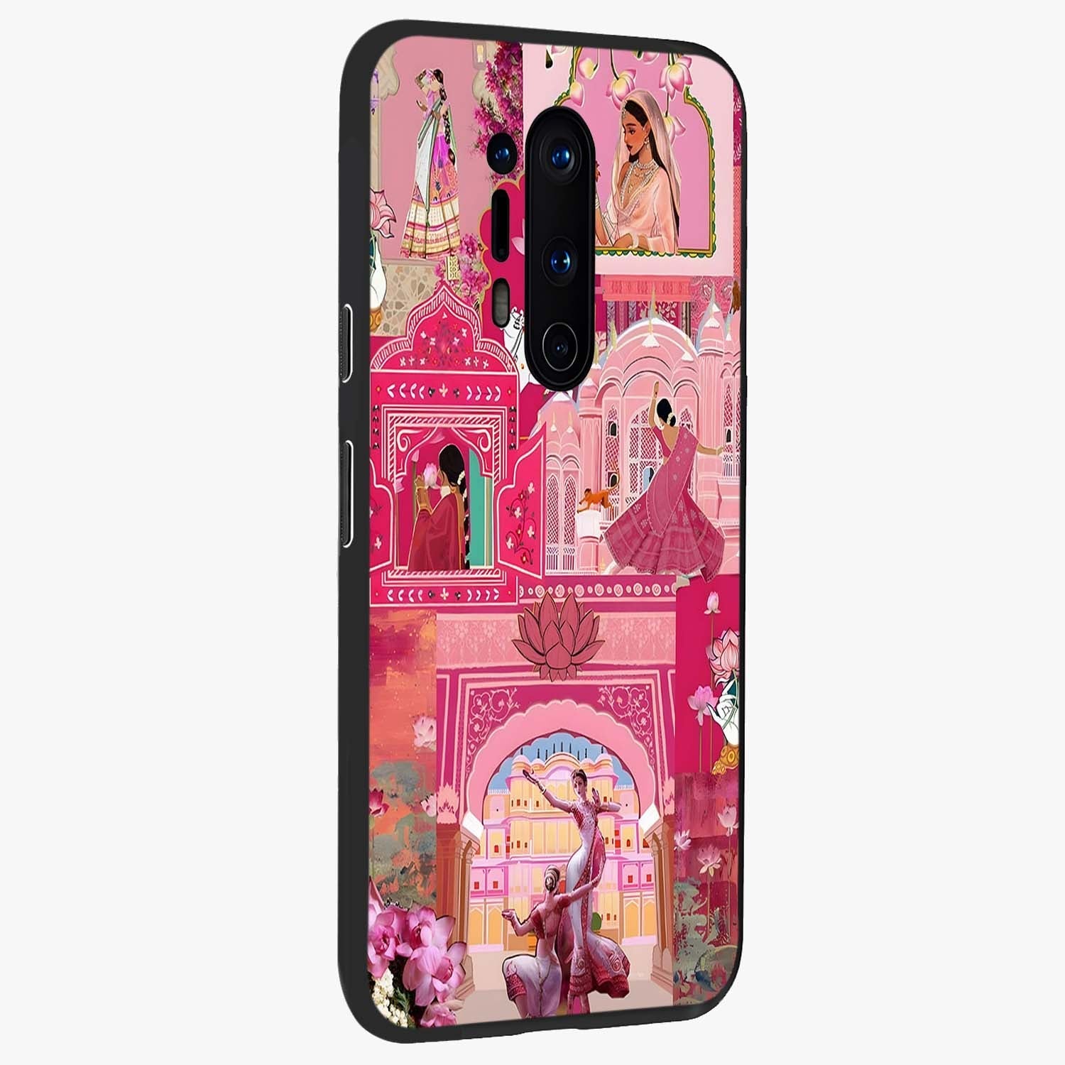 Pink Palace Muse Glass Case upright view showcasing artistic palace artwork with graceful royal theme.