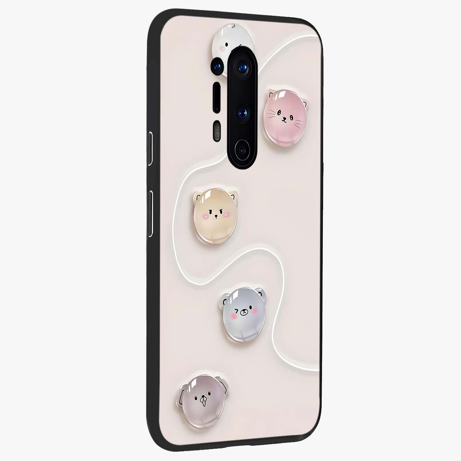 Puffy Face Parade Glass Case upright view showcasing adorable character artwork with cheerful animated theme.
