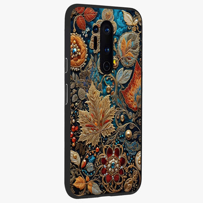 Royal Jewel Garden Glass Case upright view showcasing rich floral artwork with luxurious garden theme.
