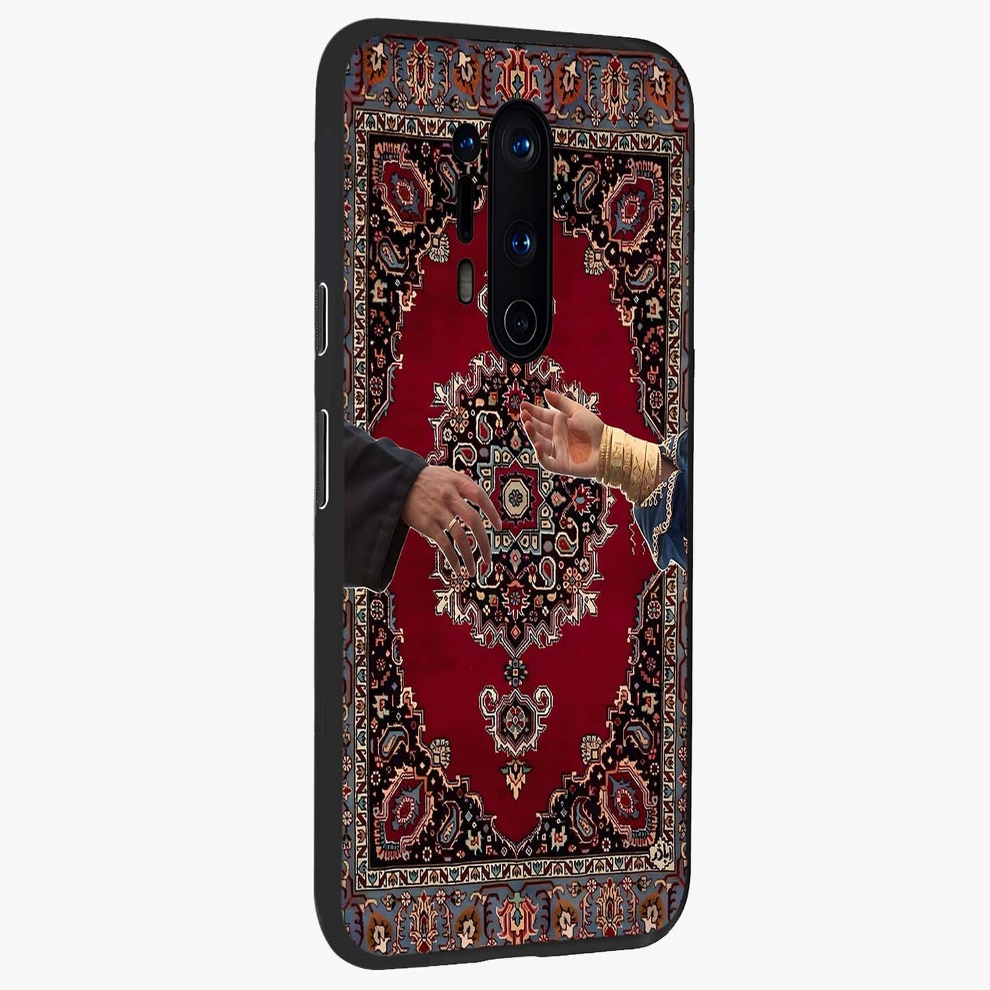 Royal Touch Reach Glass Case upright view showcasing stylish royal inspired artwork with graceful theme.