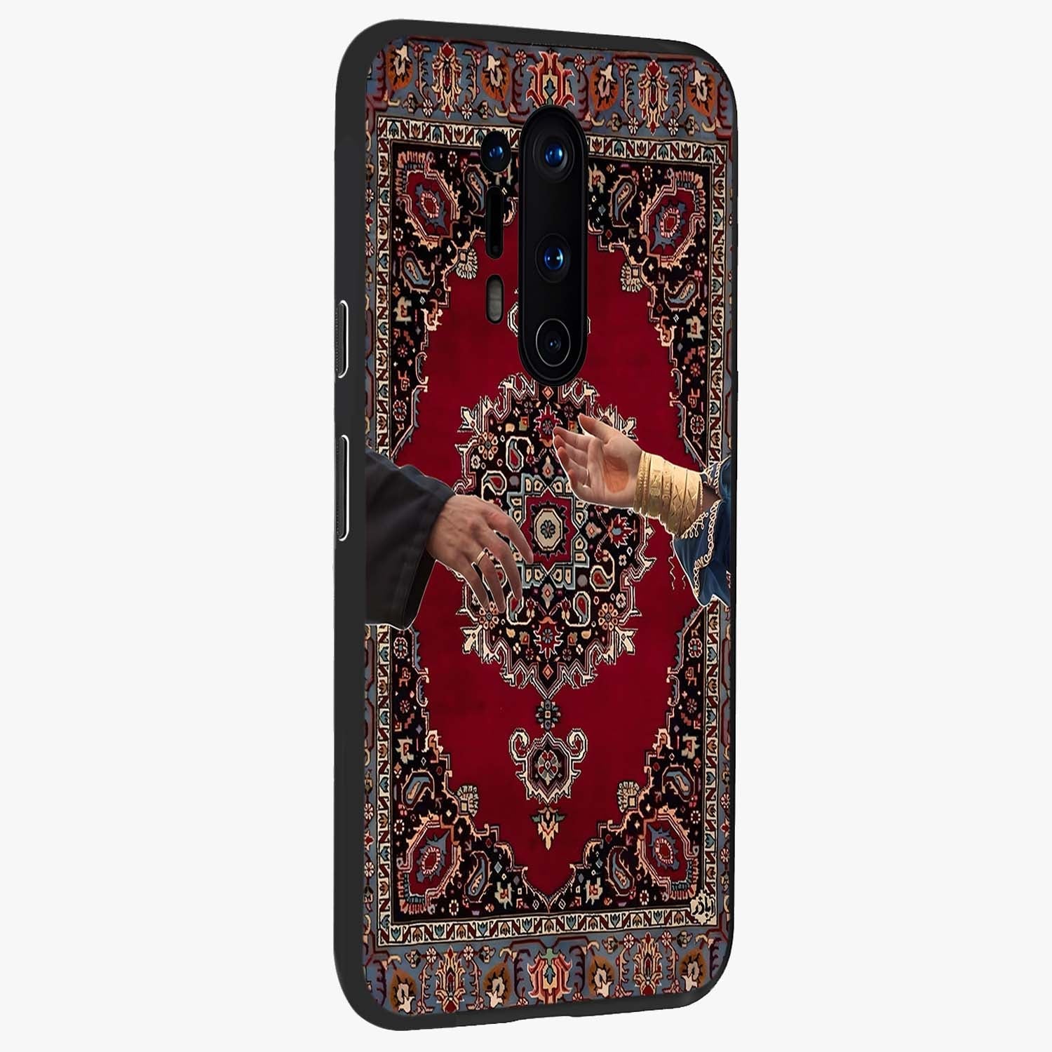 Royal Touch Reach Glass Case upright view showcasing stylish royal inspired artwork with graceful theme.