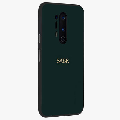 Sabr Minimal Patience Glass Case upright view showcasing calm minimalist artwork with motivational patience theme.